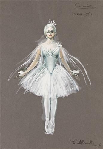 MICHAEL STENNETT (1946 - 2020) 6 costume designs and 1 set design for Cinderella.